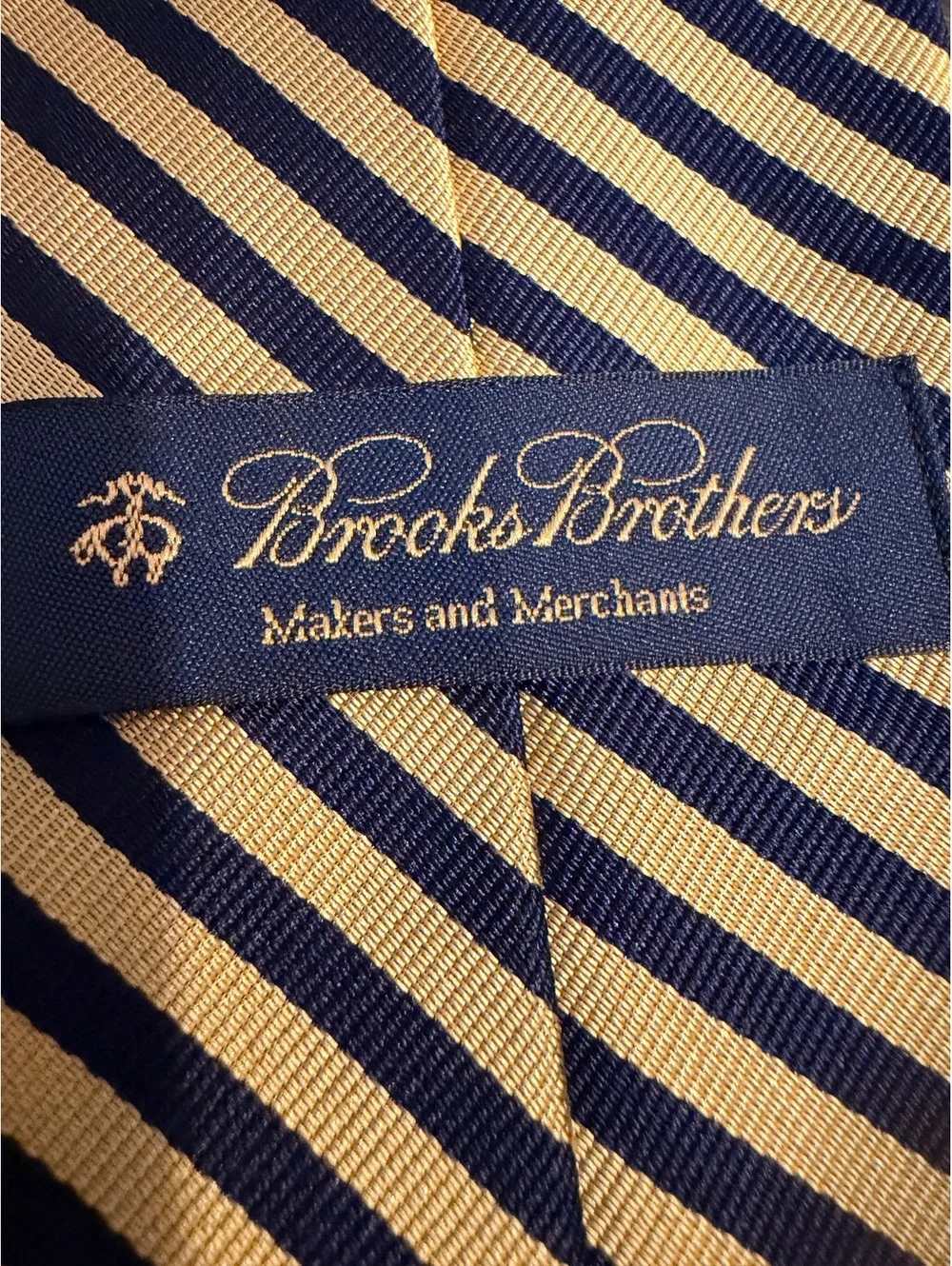 Vtg Brooks Brothers Makers Repp Stripe Silk Tie Lot